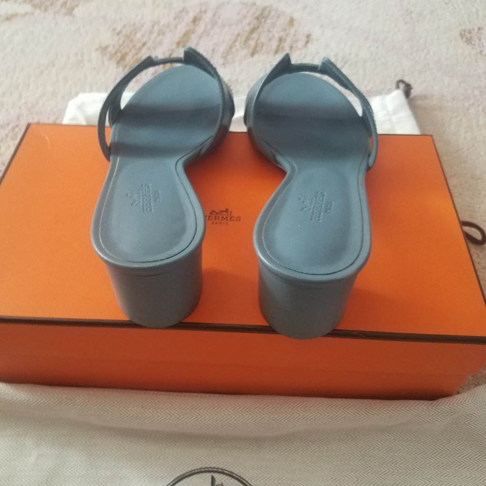 Herms Oasis Leather Slides - image 5